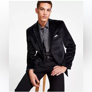 TOPMAN Slim Fit Velvet Evening Blazer